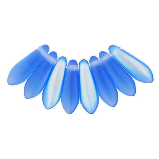 Czech Dagger 10 x 3mm Matte - Sapphire AB (100pcs)
