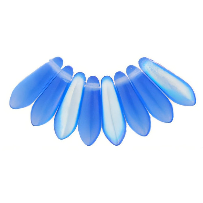 Czech Dagger 10 x 3mm Matte - Sapphire AB (100pcs)