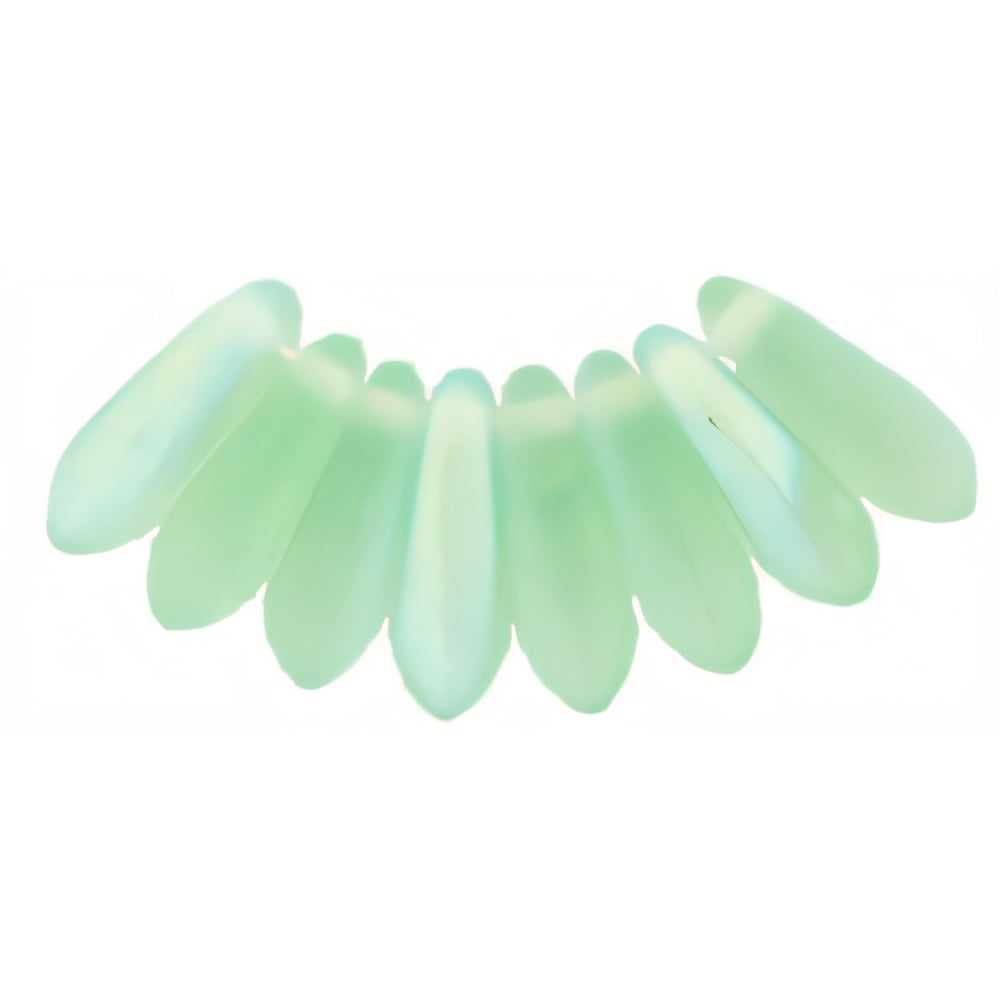 Czech Dagger 10 x 3mm Matte - Peridot AB (100pcs)