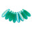 Czech Dagger 10 x 3mm Matte - Emerald AB (100pcs)