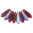 Czech Dagger 10 x 3mm Matte - Siam Ruby AB (100pcs)