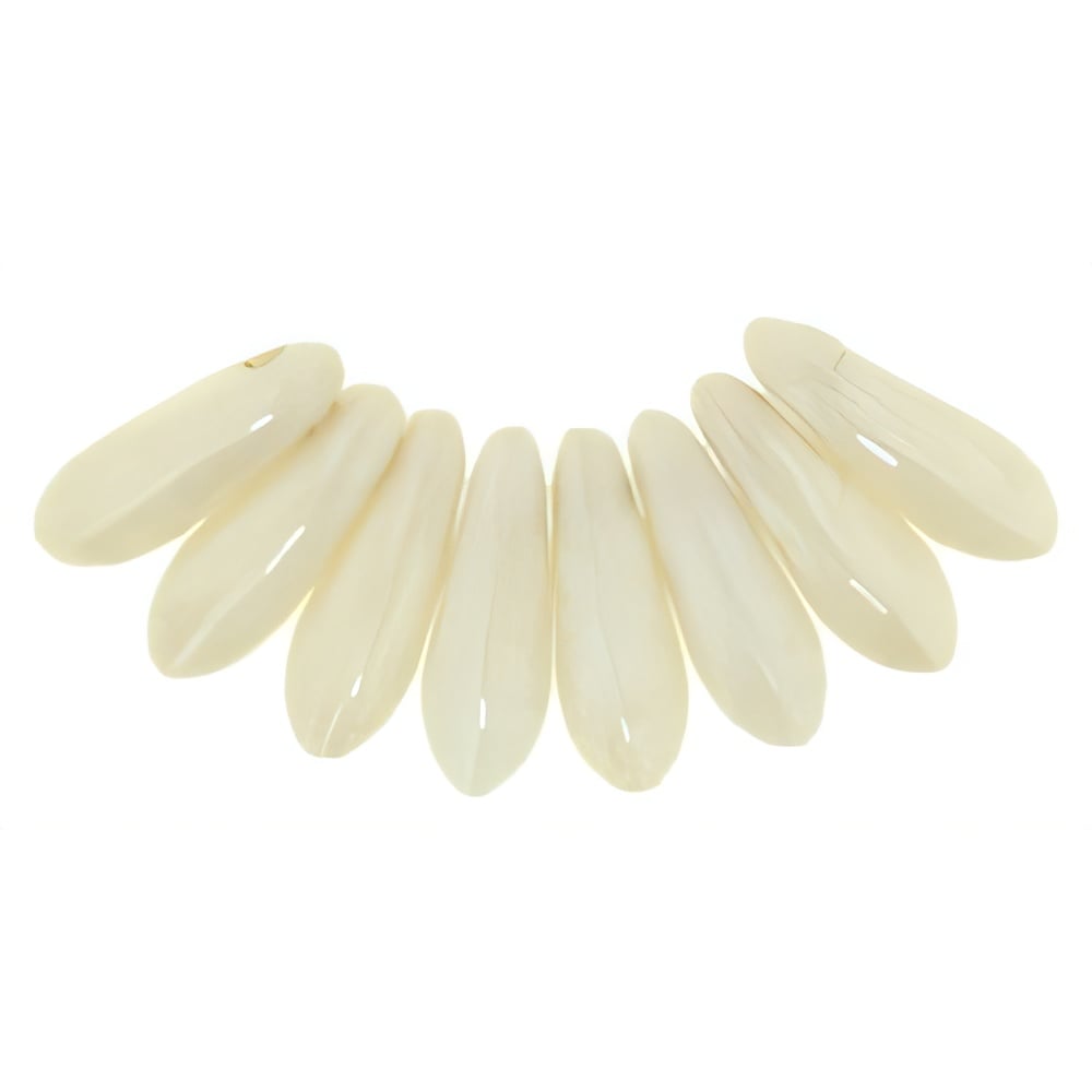 Czech Dagger 10 x 3mm Luster - Opaque Champagne (100pcs)