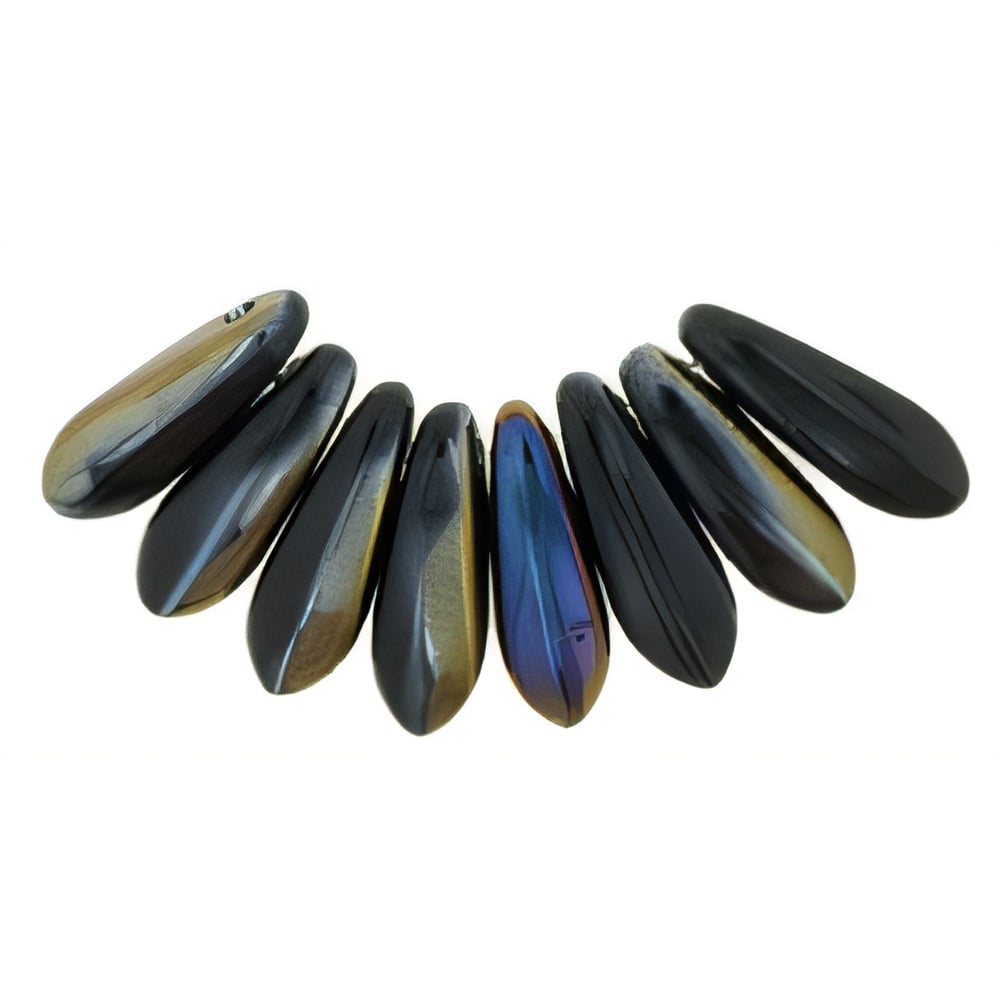Czech Dagger 10 x 3mm Twilight - Jet (100pcs)