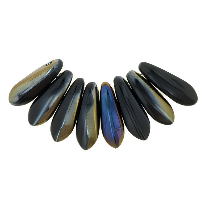 Czech Dagger 10 x 3mm Twilight - Jet (100pcs)