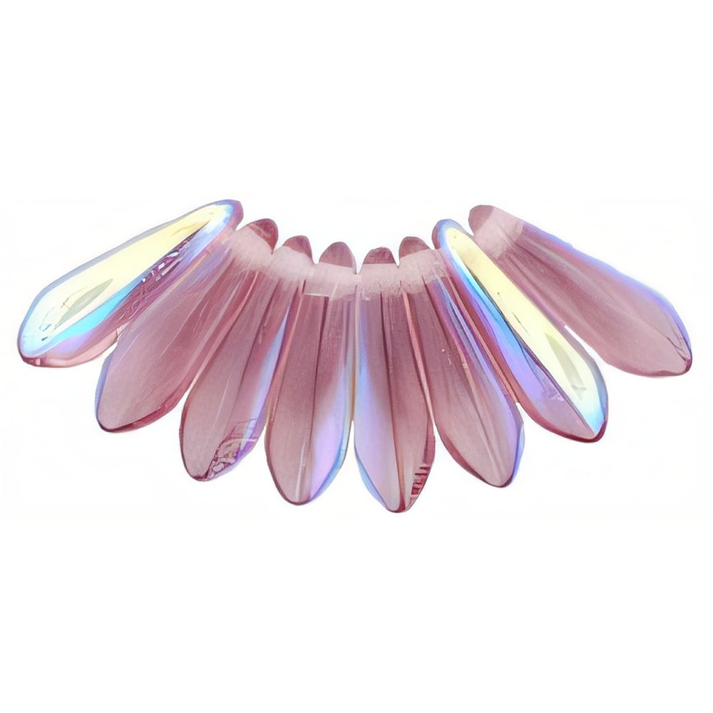 Czech Dagger 10 x 3mm Med Amethyst AB (100pcs)