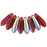 Czech Dagger 10 x 3mm Siam Ruby AB (100pcs)