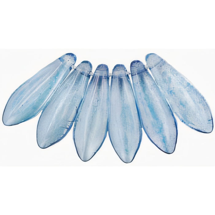 Czech Dagger 16 x 5mm Luster - Transparent Blue (50pcs)