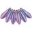 Czech Dagger 16 x 5mm Luster - Transparent Denim Blue (50pcs)