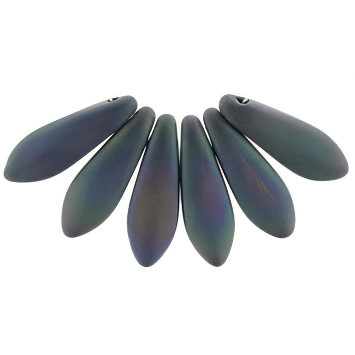 Czech Dagger 16 x 5mm Matte - Iris - Purple (50pcs)