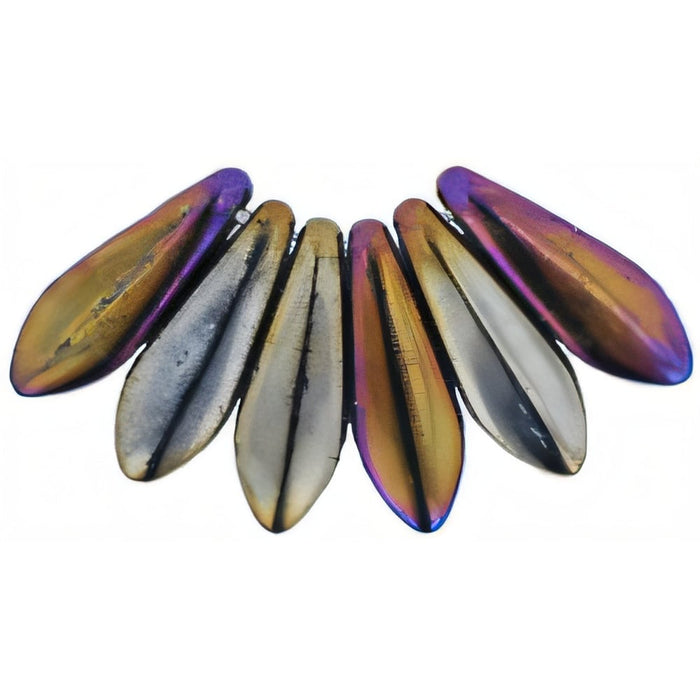 Czech Dagger 16 x 5mm Iris - Brown (50pcs)