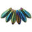 Czech Dagger 16 x 5mm Iris - Green (50pcs)