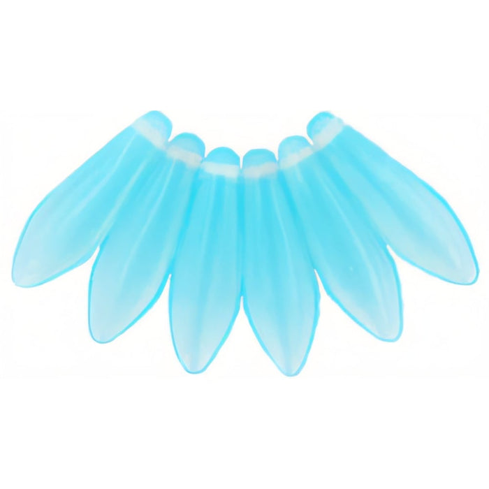 Czech Dagger 16 x 5mm Milky Aquamarine (50pcs)