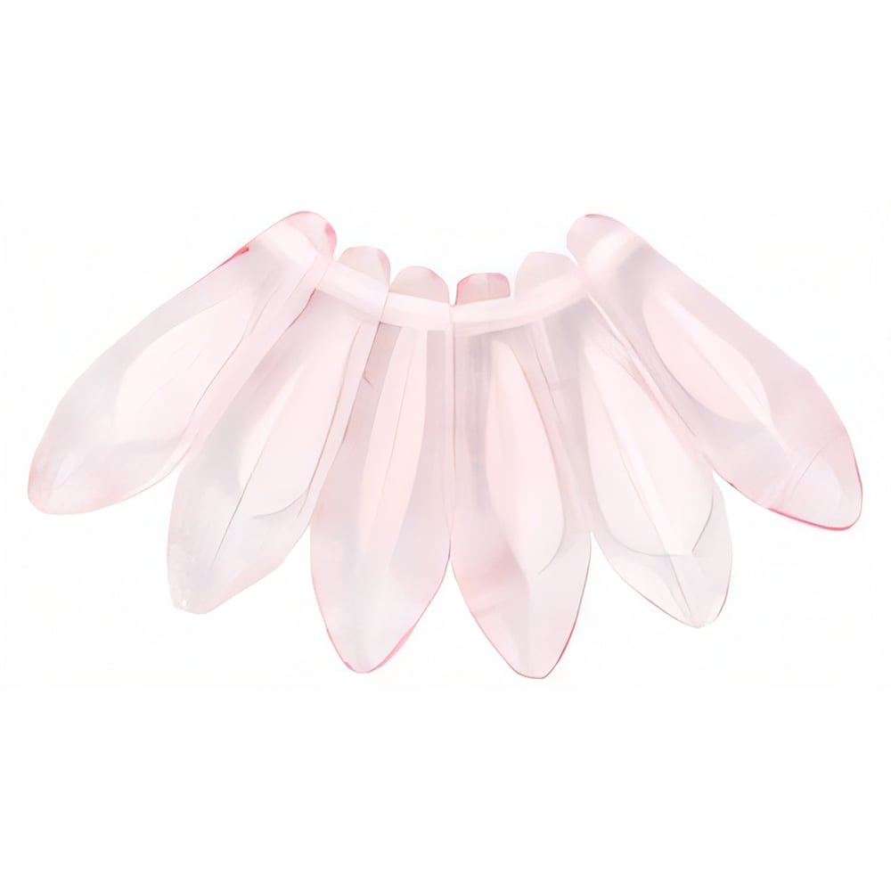 Czech Dagger 16 x 5mm Crystal/Lt Pink (50pcs)