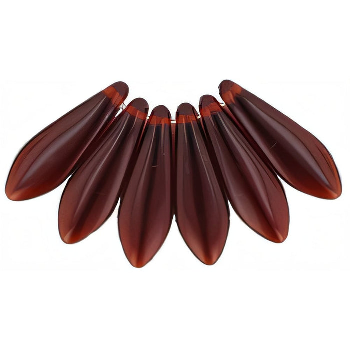 Czech Dagger 16 x 5mm Ruby (50pcs)