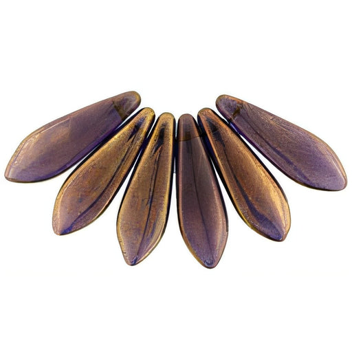 Czech Dagger 16 x 5mm Patina - Tanzanite (50pcs)