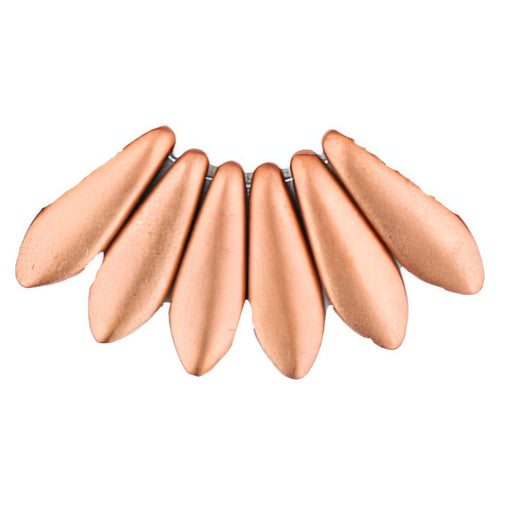 Czech Dagger 16 x 5mm Matte - Metallic Copper (50pcs)