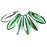 Czech Dagger 16 x 5mm Pale Peridot - Silver 1/2 Coat (50pcs)