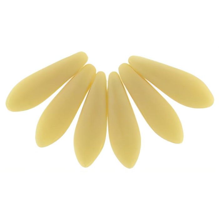 Czech Dagger 16 x 5mm Matte - Opaque Beige (50pcs)