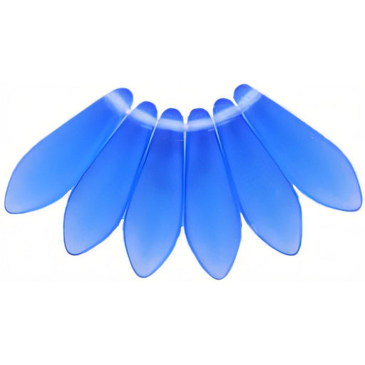 Czech Dagger 16 x 5mm Matte - Sapphire (50pcs)