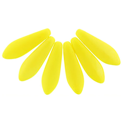 Czech Dagger 16 x 5mm Matte - Luster Iris - Custard (50pcs)