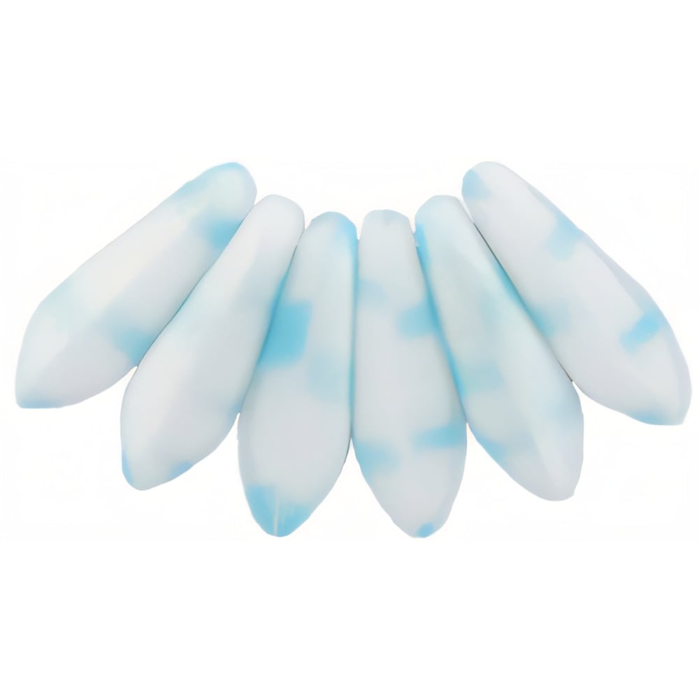 Czech Dagger 16 x 5mm Matte - Winter Mint Twist AB (50pcs)