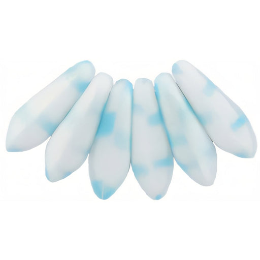 Czech Dagger 16 x 5mm Matte - Winter Mint Twist AB (50pcs)