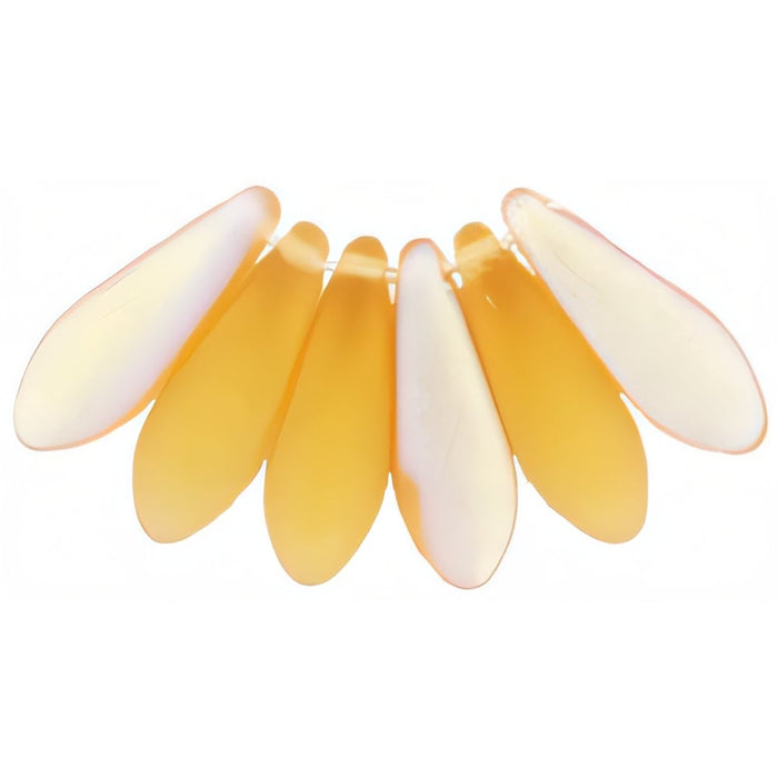 Czech Dagger 16 x 5mm Matte - Med Topaz AB (50pcs)