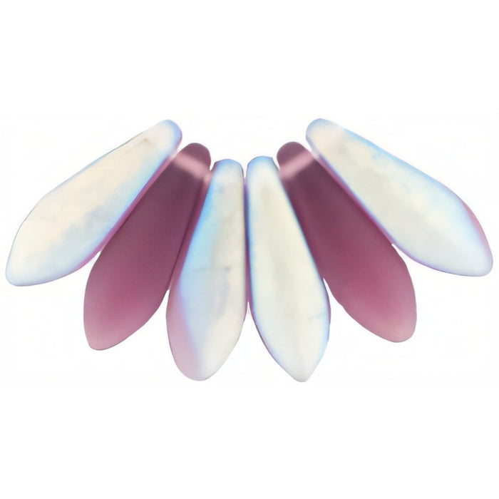 Czech Dagger 16 x 5mm Matte - Med Amethyst AB (50pcs)