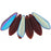 Czech Dagger 16 x 5mm Matte - Ruby AB (50pcs)