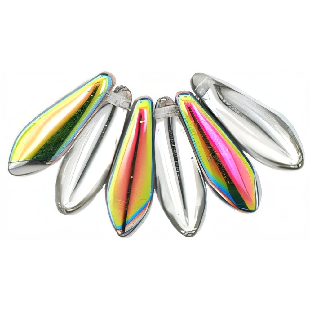Czech Dagger 16 x 5mm Crystal - Vitral (50pcs)