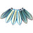 Czech Dagger 16 x 5mm Montana Blue AB (50pcs)