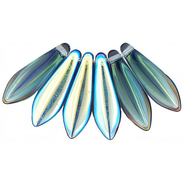 Czech Dagger 16 x 5mm Montana Blue AB (50pcs)
