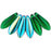 Czech Dagger 16 x 5mm Green AB (50pcs)