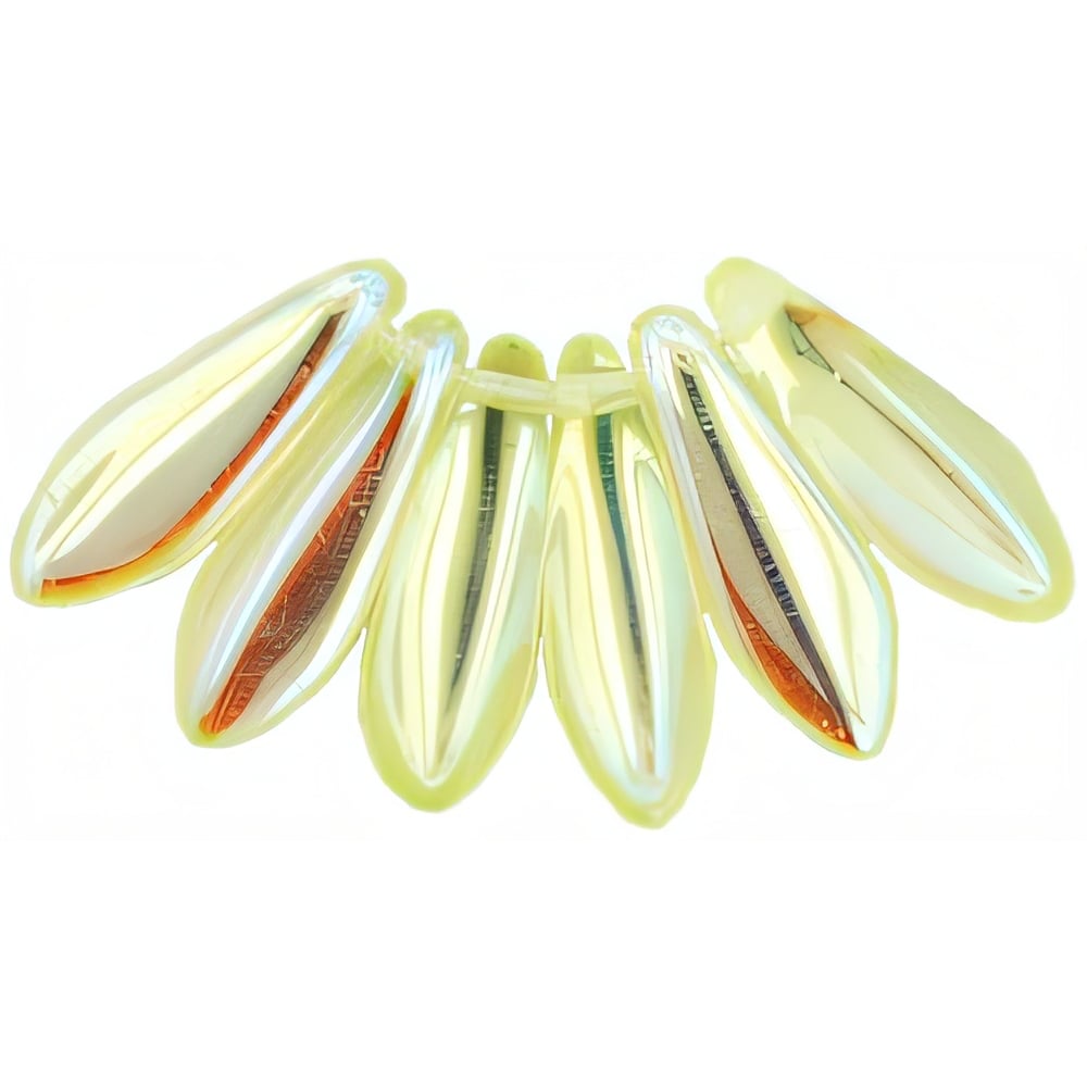 Czech Dagger 16 x 5mm Jonquil AB (50pcs)