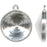 Antiqued Silver Plated Rivoli Setting, 1 Loop, 16mm (Each)