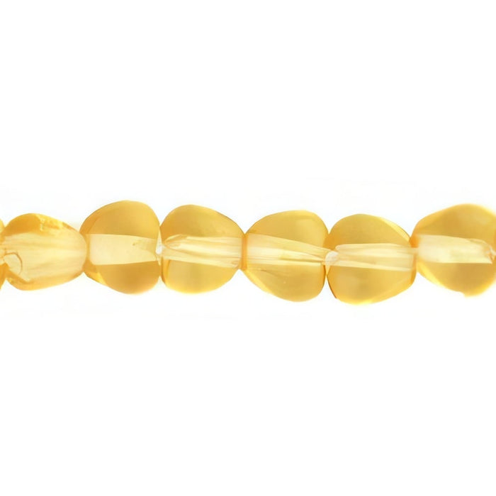 Czech Hearts 4 x 4mm Lt Topaz (50pcs)