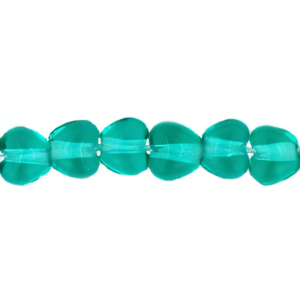 Czech Hearts 4 x 4mm Emerald (50pcs)