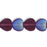 Czech Heart Beads 8 x 8mm Matte - Med Amethyst AB (25pcs)