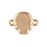 Connector Setting for 10mm Crystal Skull, Ear-to-Ear Loops - Gold Plated (Each)