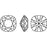 PRESTIGE Crystal, #4470 Cushion Fancy Stone 10mm, Crystal Denim Ignite