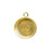 Brass Bezel Cup, Round, 10mm, 1 Loop (10 Pieces)