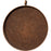 Antiqued Copper Plated Bezel Cup, Round, 35mm, 1 Loop (12 Pieces)
