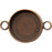 Antiqued Copper Plated Bezel Cup, Round, 15mm, 2 Loop (12 Pieces)