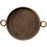 Antiqued Copper Plated Bezel Cup, Round, 20mm, 2 Loop (12 Pieces)
