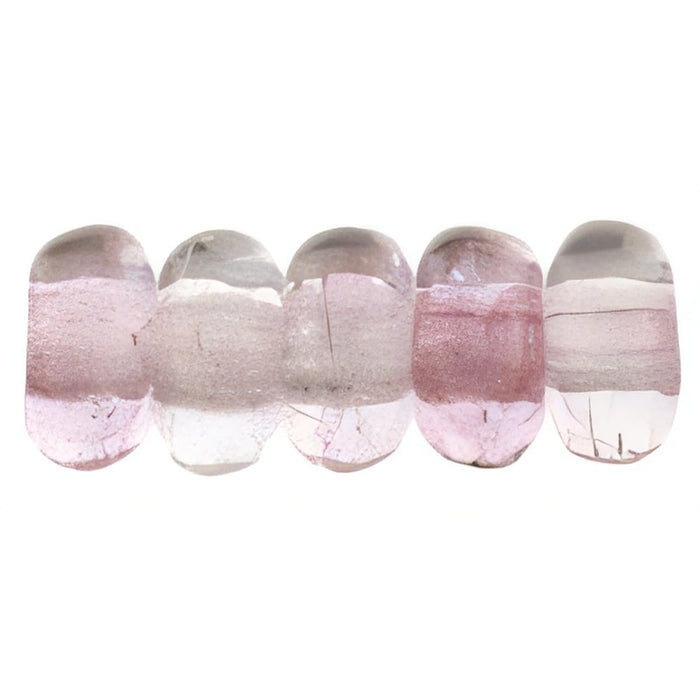 Czech Rondelle 3mm Luster - Transparent Topaz/Pink