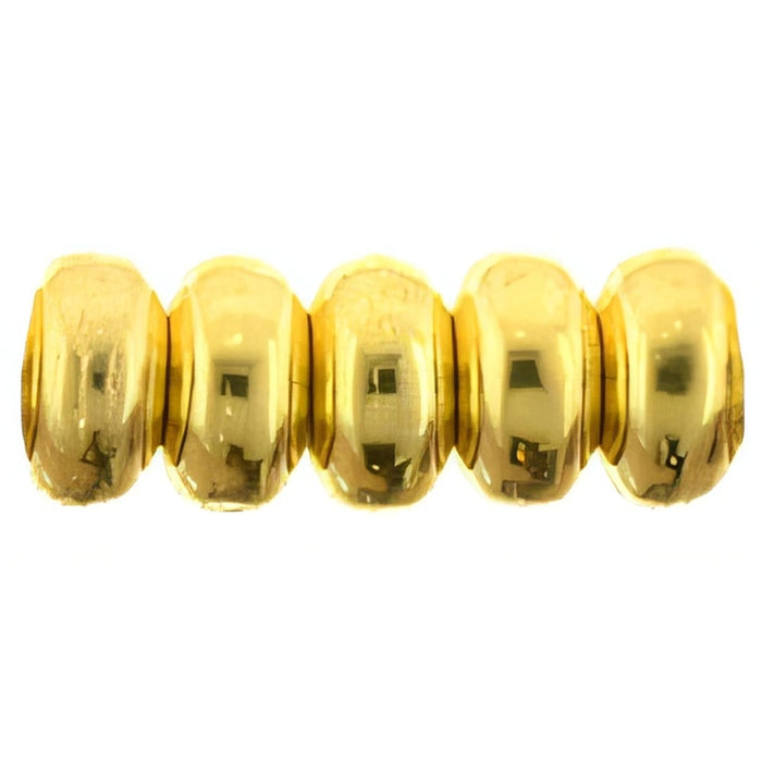 Czech Rondelle 3mm 24K Gold Plated