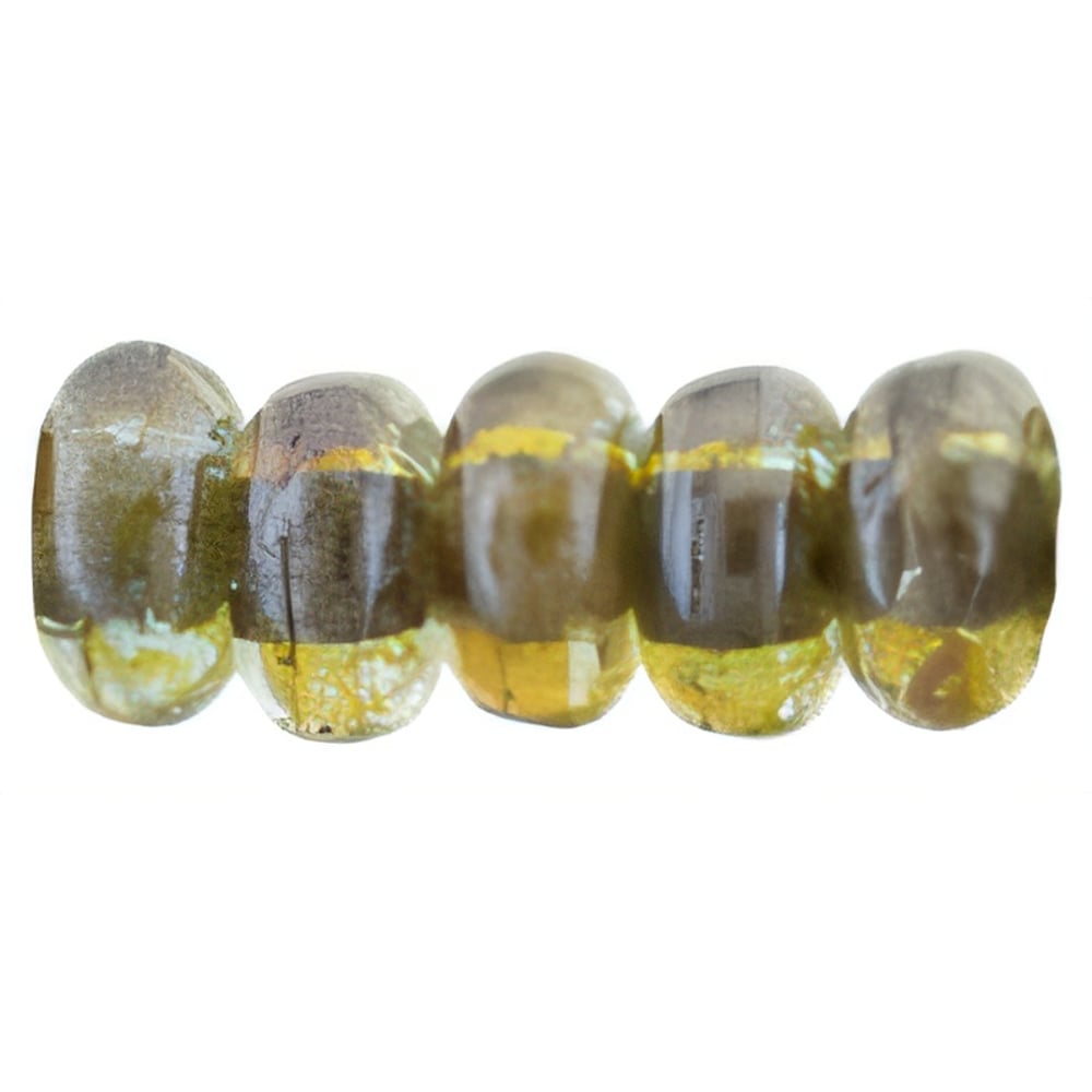 Czech Rondelle 3mm Luster - Transparent Green