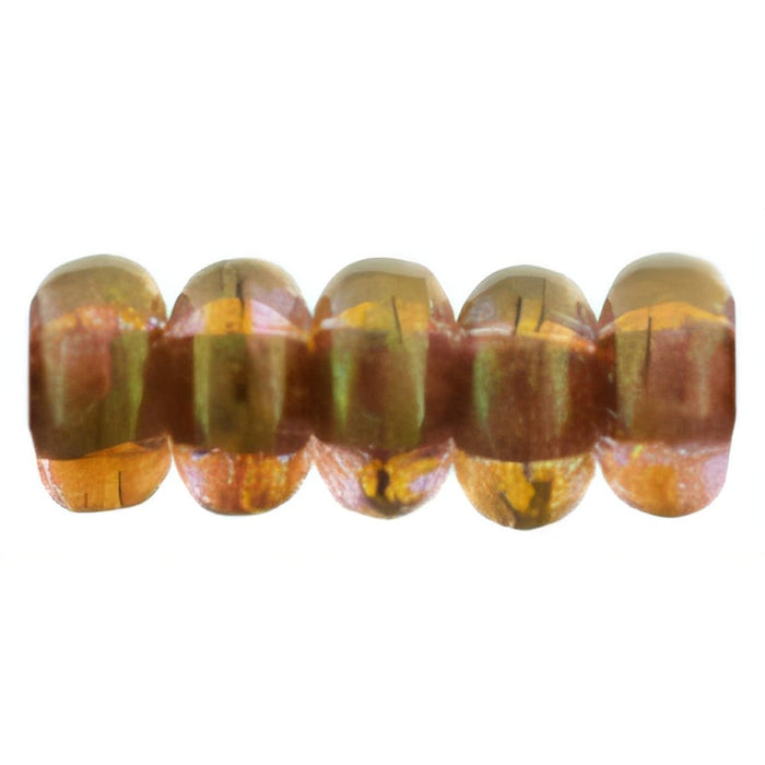 Czech Rondelle 3mm Luster - Rose/Gold Topaz