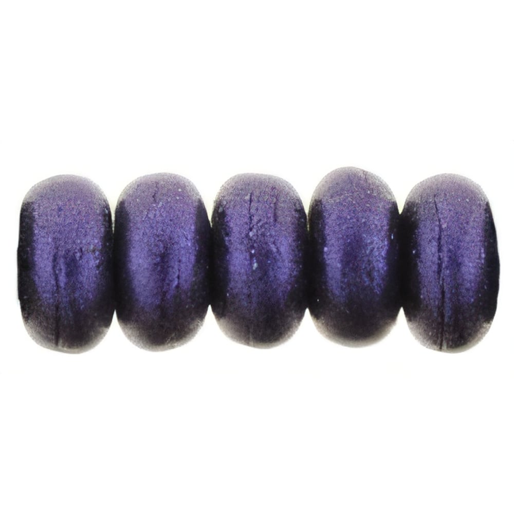 Czech Rondelle 3mm Metallic Suede - Purple