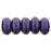 Czech Rondelle 3mm Metallic Suede - Purple